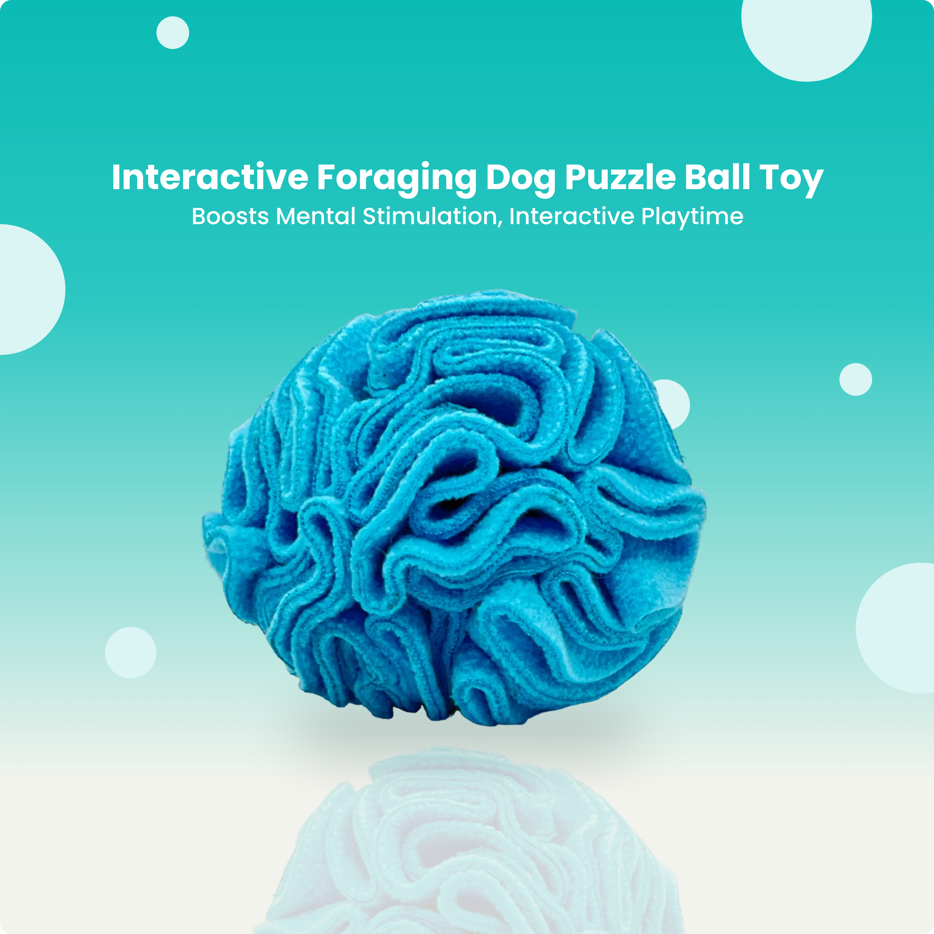 Snuffle Interactive Foraging Dog Puzzle Ball Toy for Puppy and Adult