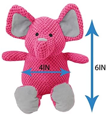 Estelle The Elephant Small Plush Pink Dog Toy