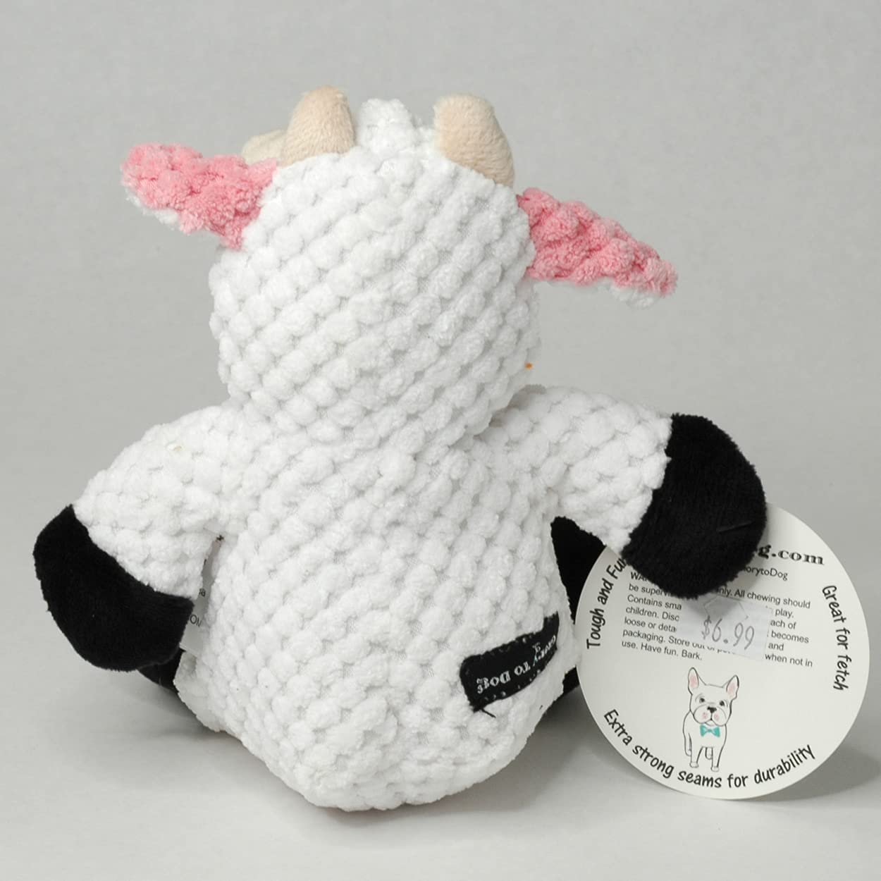 Glory To Dog Barnyard Cow Plush and Squeaker Dog Toy