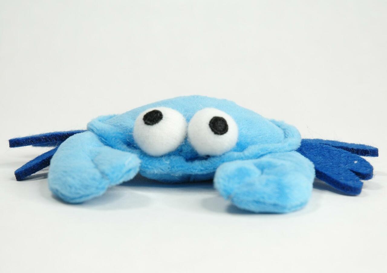 TinyToy Blue Crab Dog Toy for Small/Very Small Dogs